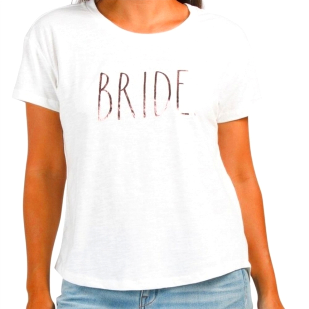 RAE DUNN Rose Gold BRIDE Short SleeveT-Shirt